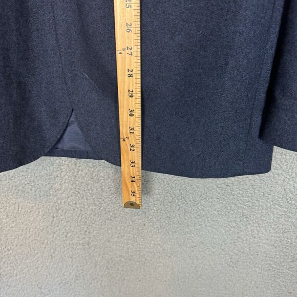 Hugo Boss Blazer Mens 44L Stretch Blue Wool Sport Coat Elbow Patch - Picture 6 of 10